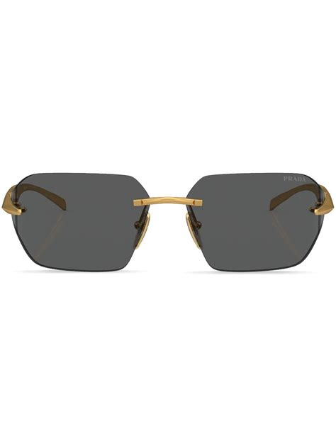 prada frameless sunglasses